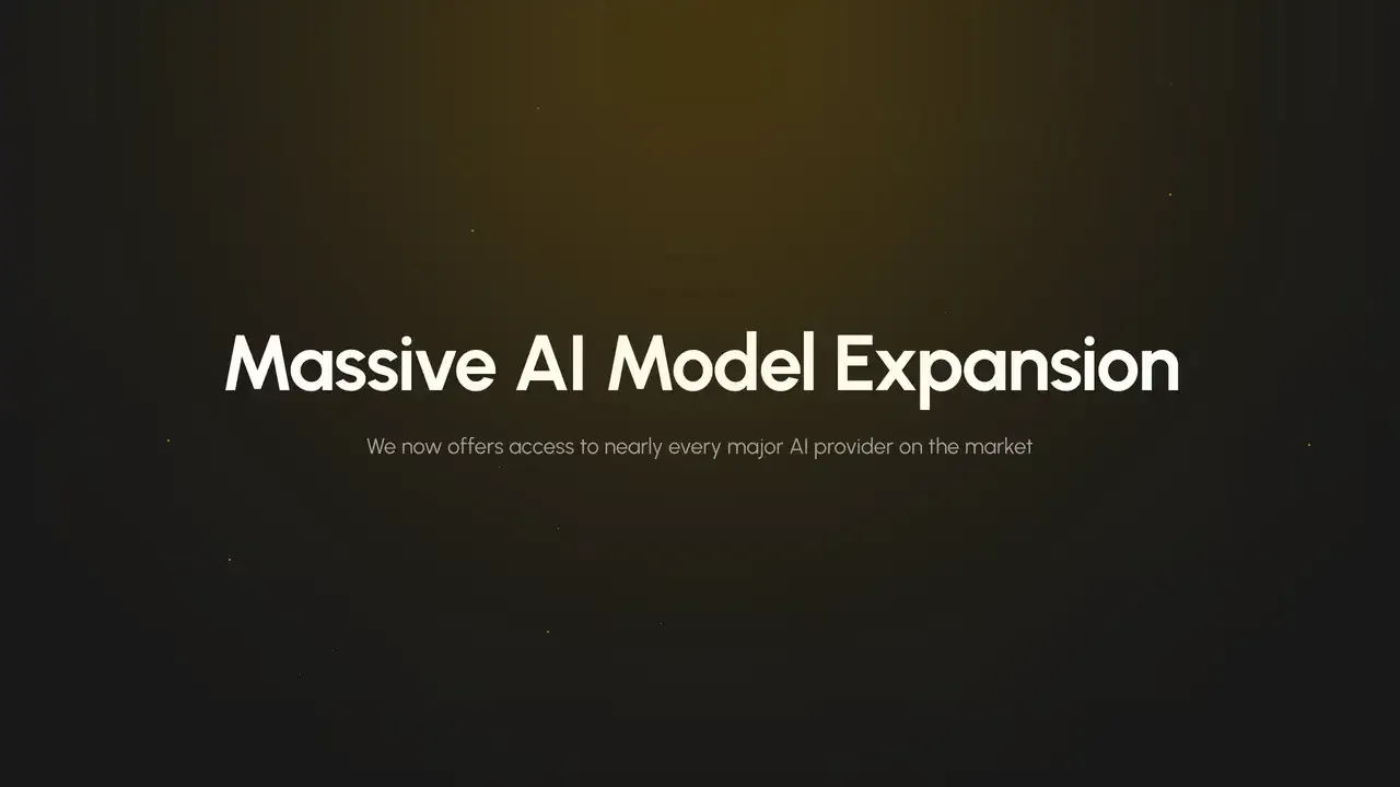AI model provider expansion showing all major providers available in Mentorize AI