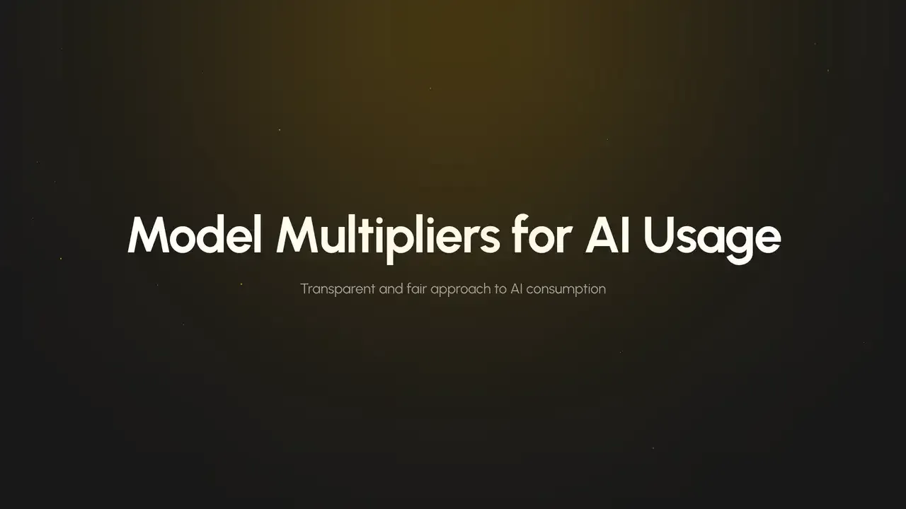 AI usage tracking dashboard with model multiplier system for fair consumption billing